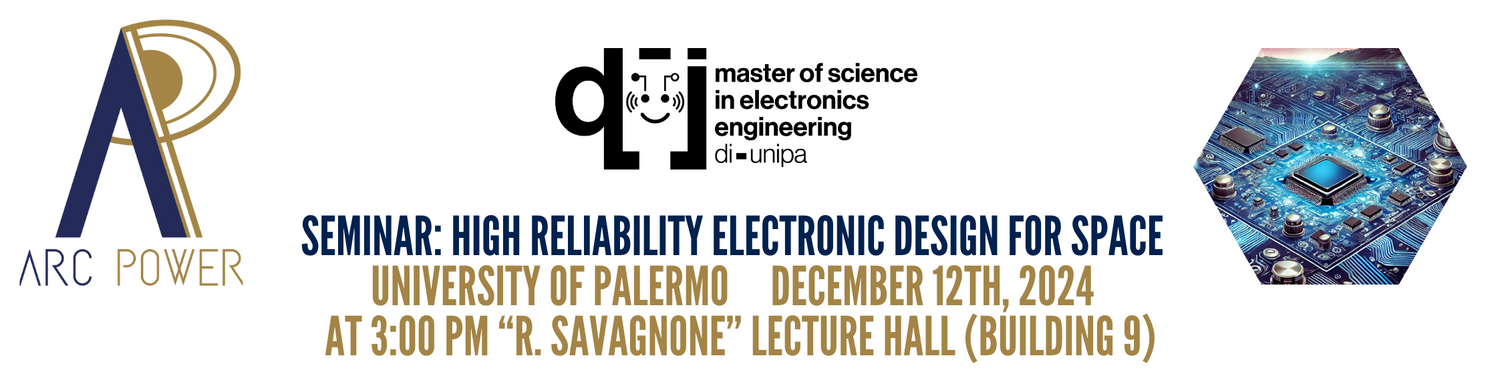 "High Reliability Electronic Design for Space" workshop, hosted by the University of Palermo. 